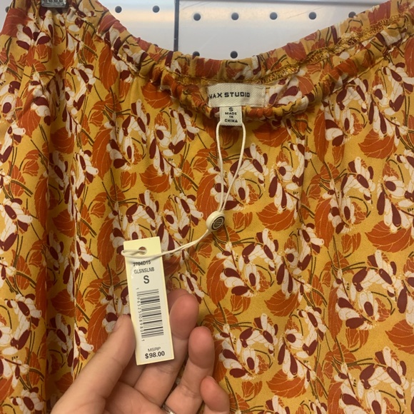 Max Studio Orange Floral Skirt NWT - Picture 2 of 3